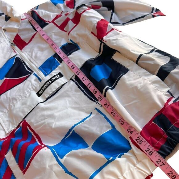 MEMBERS ONLY Flag Print Pullover Windbreaker Jacket - Picture 10 of 12